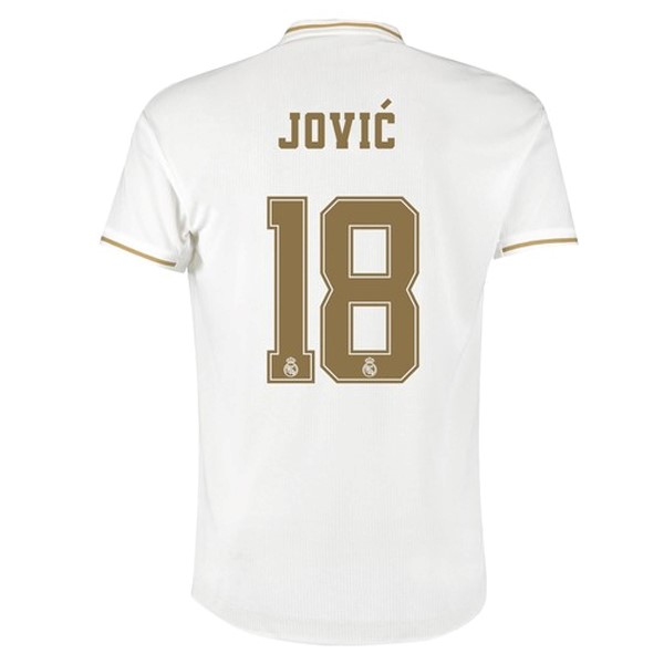 Camiseta Real Madrid NO.18 Jovic 1ª 2019-2020 Blanco